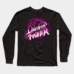 Dragon Fighter (Purple Fire) Long Sleeve T-Shirt